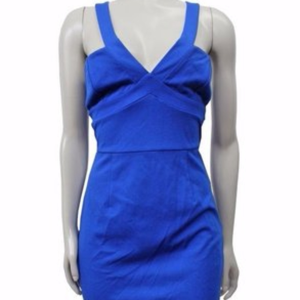 Cross back halter cocktail dress